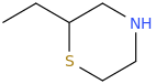 2-ethylthiomorpholine molecular structure