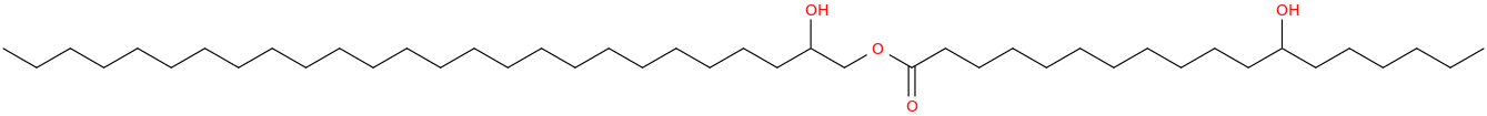 2-hydroxyhexacosyl 12-hydroxyoctadecanoate molecular structure