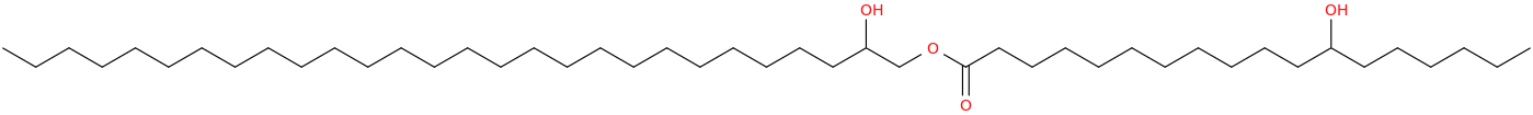 2-hydroxyoctacosyl 12-hydroxyoctadecanoate molecular structure