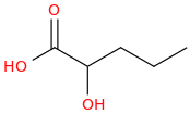 2-hydroxyvaleric acid molecular structure