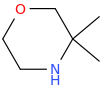 3,3-dimethylmorpholine molecular structure