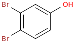 3,4-DIBROMOPHENOL molecular structure