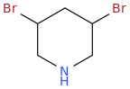 3,5-DIBROMOPIPERIDINE molecular structure