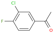 3'-Chloro-4'-fluoroacetophenone molecular structure