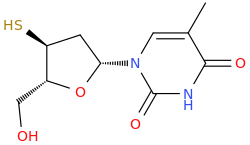 3'-thiothymidine molecular structure