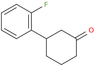 3-(2-Fluorophenyl)cyclohexanone molecular structure