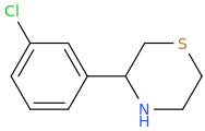 3-(3-Chlorophenyl)thiomorpholine molecular structure
