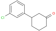 3-(3-chlorophenyl)cyclohexanone molecular structure