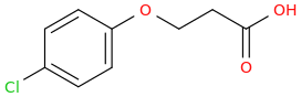 3-(4-chlorophenoxy)propionic acid molecular structure