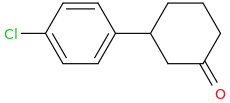 3-(4-chlorophenyl)cyclohexan-1-one molecular structure