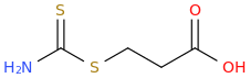 3-(THIOCARBAMYLTHIO)PROPIONIC ACID molecular structure