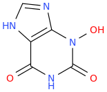 3-Hydroxyxanthine molecular structure