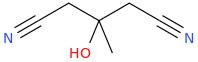 3-hydroxy-3-methylpentanedinitrile molecular structure