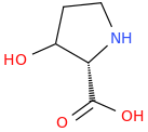 3-hydroxyproline molecular structure