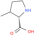 3-methylproline molecular structure