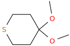 4,4-dimethoxythiane molecular structure