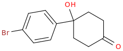4-(4-bromophenyl)-4-hydroxycyclohexanone molecular structure