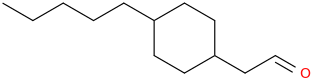 4-Pentylcyclohexanacetaldehyd molecular structure