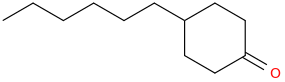 4-hexylcyclohexan-1-one molecular structure