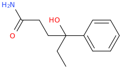4-hydroxy-4-phenylhexanamide molecular structure