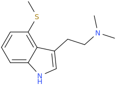 4-methylthiodimethyltryptamine molecular structure