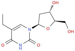 5-Ethyldeoxyuridine molecular structure