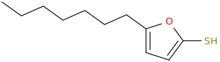 5-HEPTYL-2-FURANTHIOL molecular structure