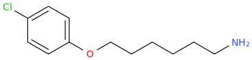 6-(4-chlorophenoxy)hexan-1-amine molecular structure