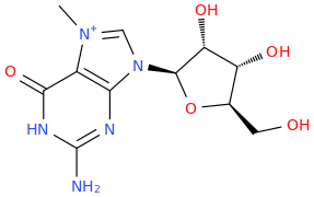 7-METHYLGUANOSINE molecular structure