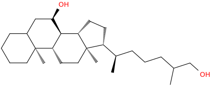 7alpha-Hydroxycholestanol molecular structure