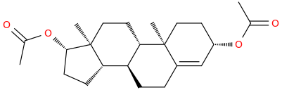 ANDROSTENEDIOL DIACETATE molecular structure