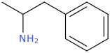 Amphetamine molecular structure