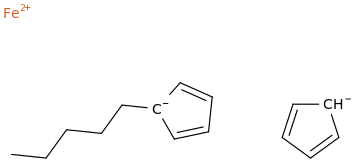 Amylferrocene structure