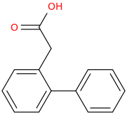 BIPHENYLACETIC ACID molecular structure