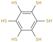 Benzenehexathiol molecular structure