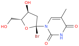 Bromothymidine molecular structure