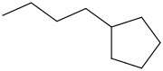 Butylcyclopentane molecular structure