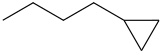 Butylcyclopropane molecular structure