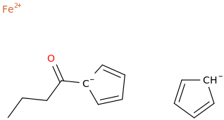 Butyrylferrocene molecular structure