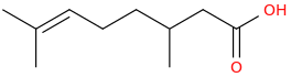 CITRONELLIC ACID molecular structure