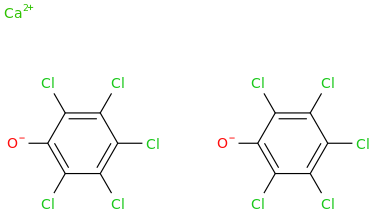Calcium bis(pentachlorophenolate) molecular structure