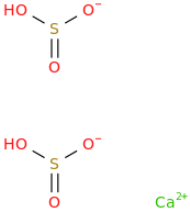 Calcium hydrogensulphite molecular structure