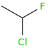 Chlorofluoroethane molecular structure
