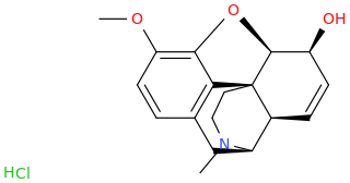 Codeine hydrochloride molecular structure