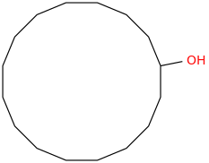 Cyclohexadecanol molecular structure