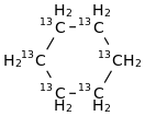 Cyclohexane-13C6 molecular structure