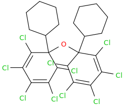 Cyclohexylpentachlorophenyl ether molecular structure