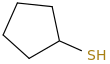 Cyclopentanethiol molecular structure