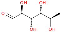 D-Rhamnose molecular structure