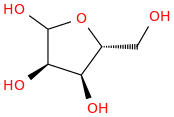 D-Ribofuranose molecular structure